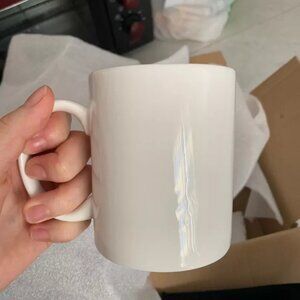 Ceramic coffee cups, white ceramic cups with handles for drinking tea